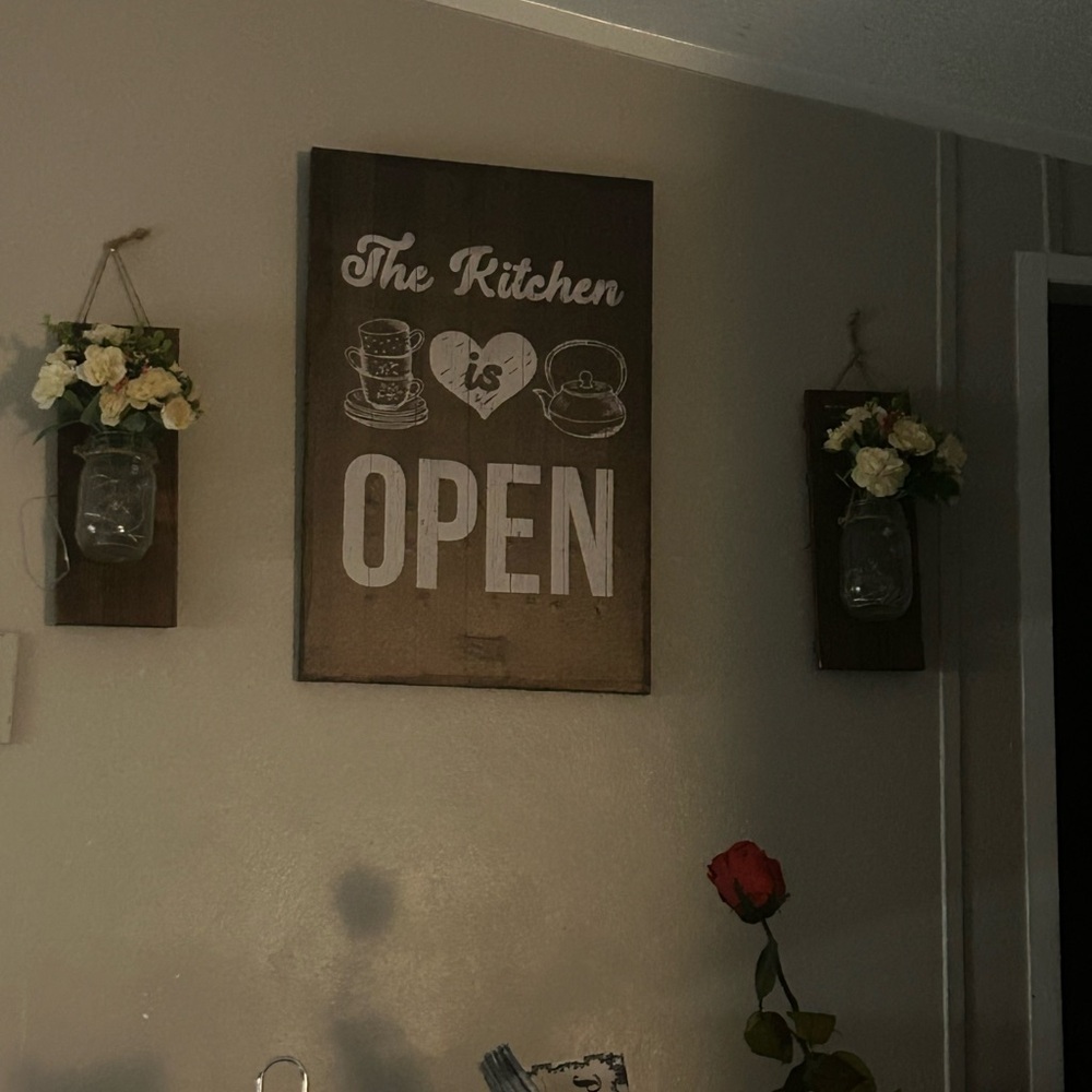 Rustic Kitchen Wall Decor Sign Lights up